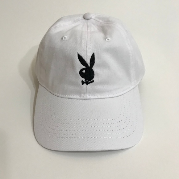 Beanie Bargain White Playboy Beanie Playboy Casino Adjustable Hat